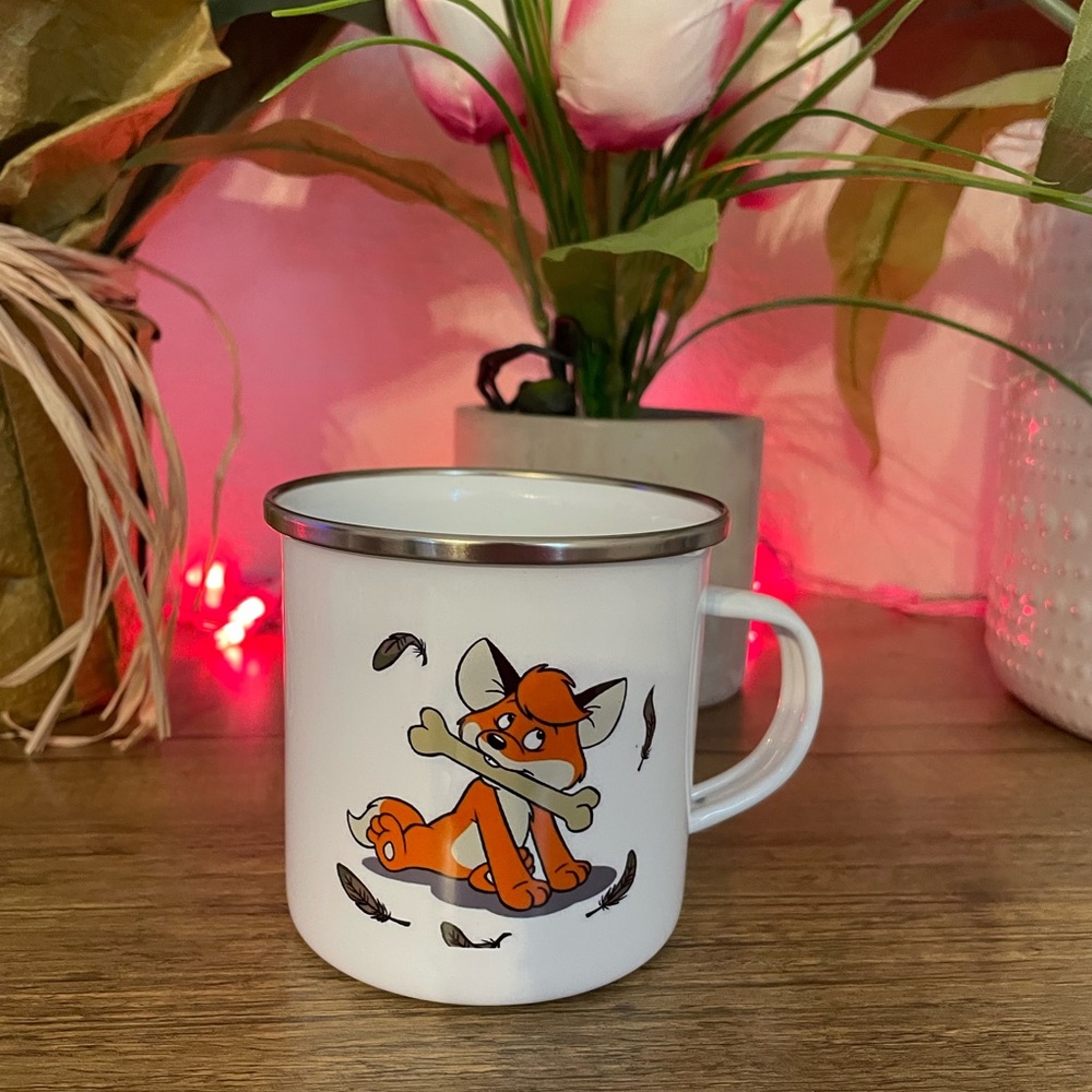 "VUK"  Cute Cartoon Enamel mug - Picture 3 of 3